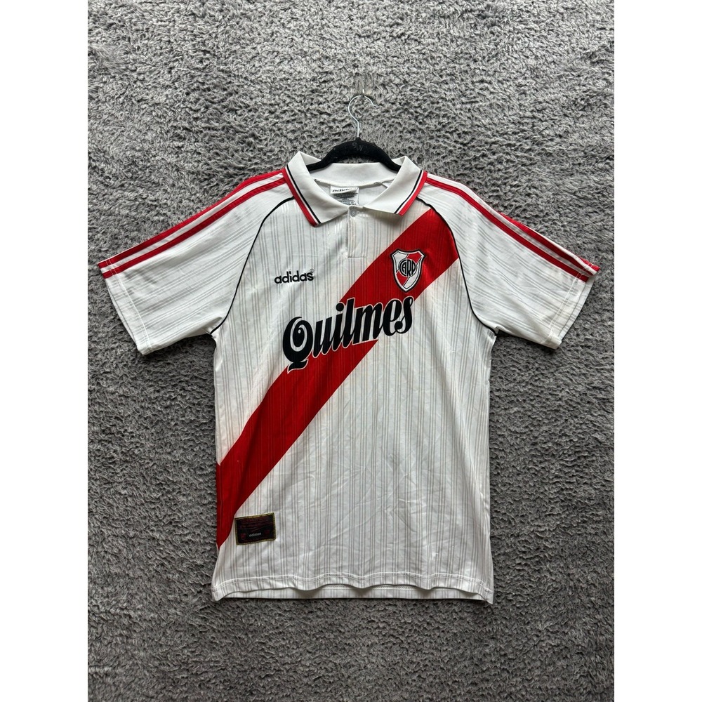VTG 95–96‎ Adidas Club Atlético River Plate Home Jersey Shirt White Men Size S